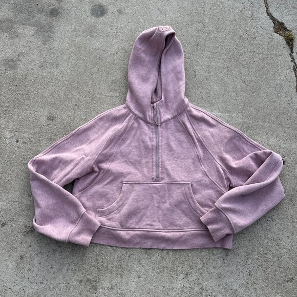 Lululemon Sweaters - Lululemon Scuba Oversized Cropped 1/2 Zip Hoodie Women’s Medium/Large
